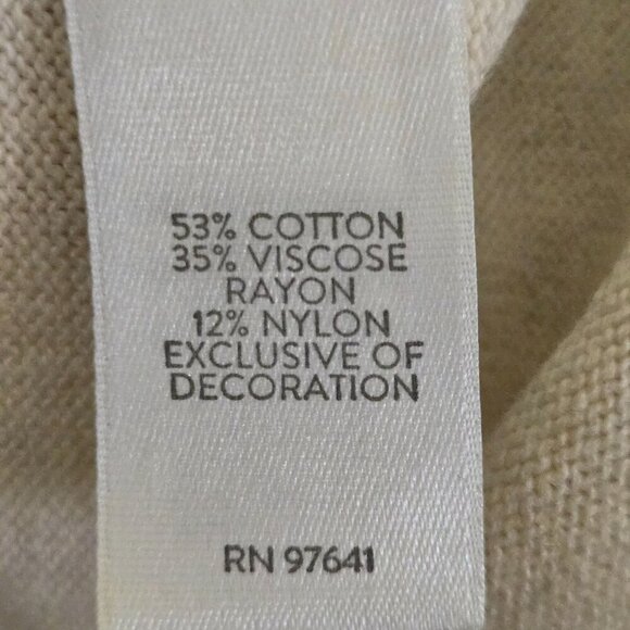 J. Jill Dotembroidered Crewneck Pullover Cream Blue Sweater Size XLp - Picture 6 of 6